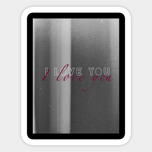 I Love You Sticker by JaneLaceySmith1